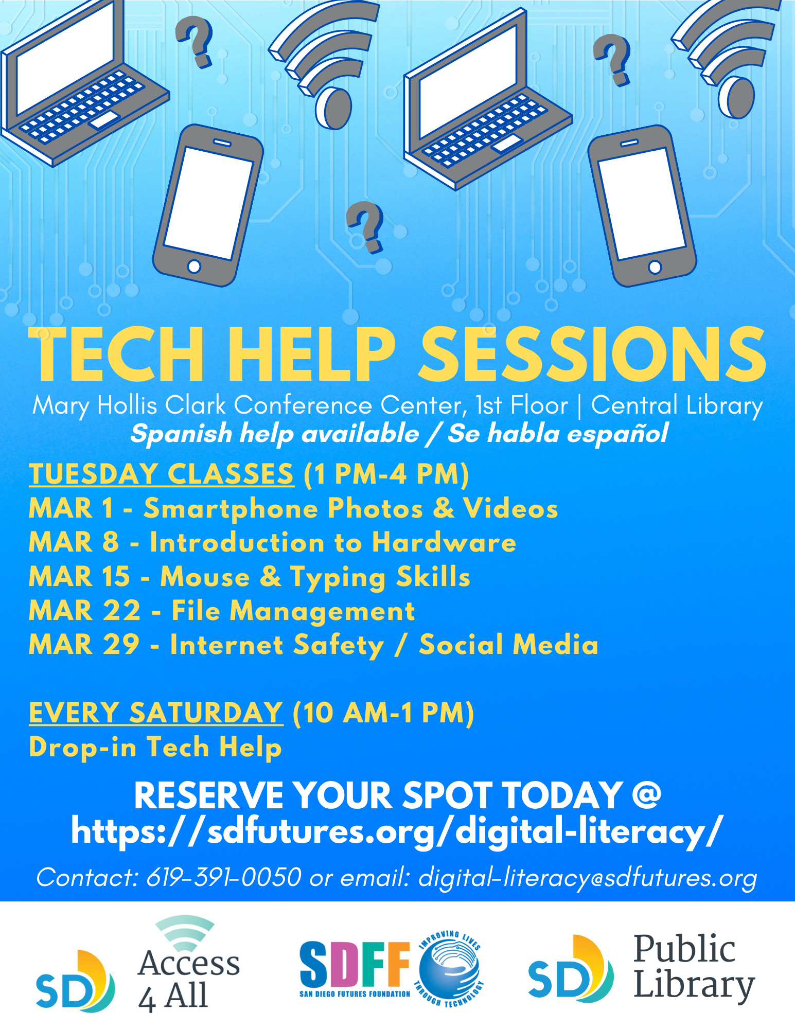 Drop In Tech Help San Diego Public Library